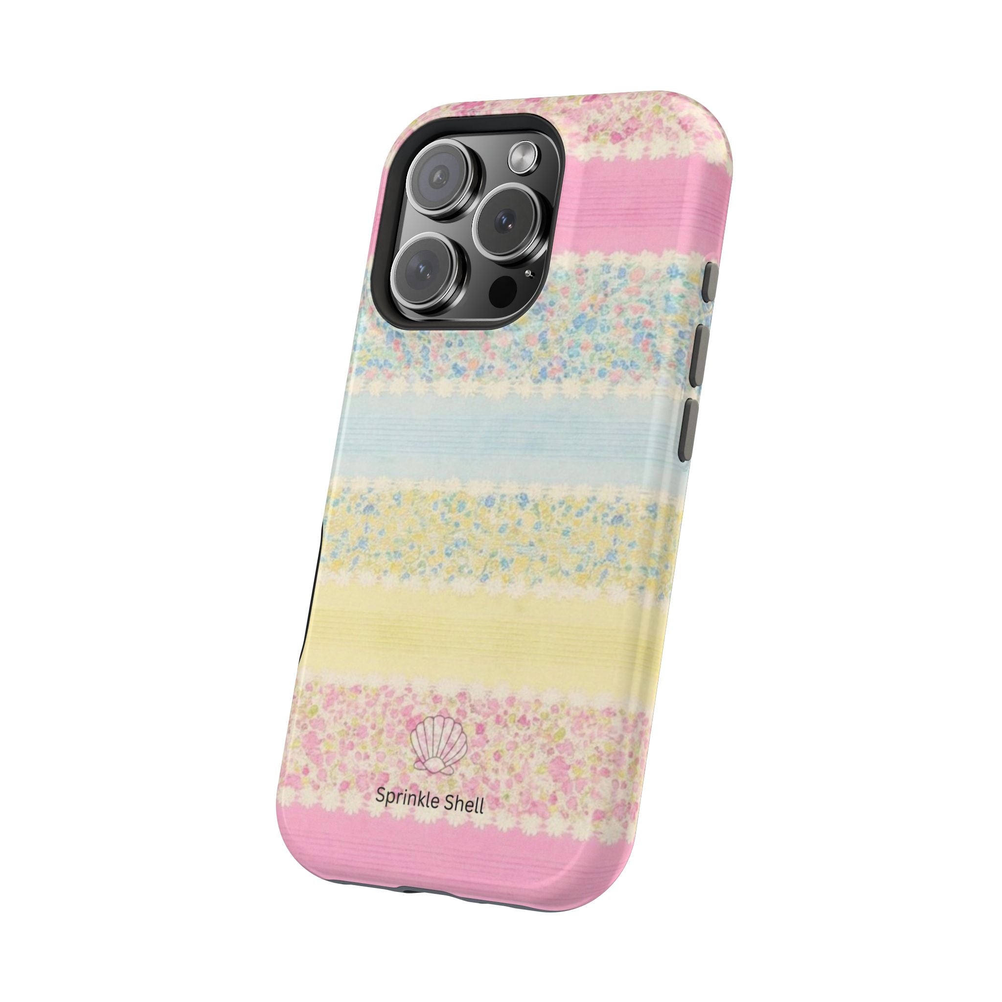 MagSafe pastel floral striped case
