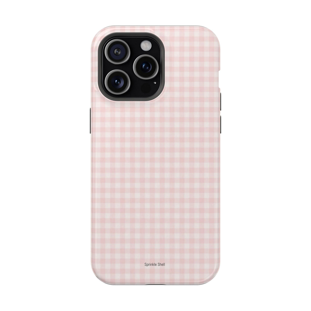 MagSafe light pink plaid case