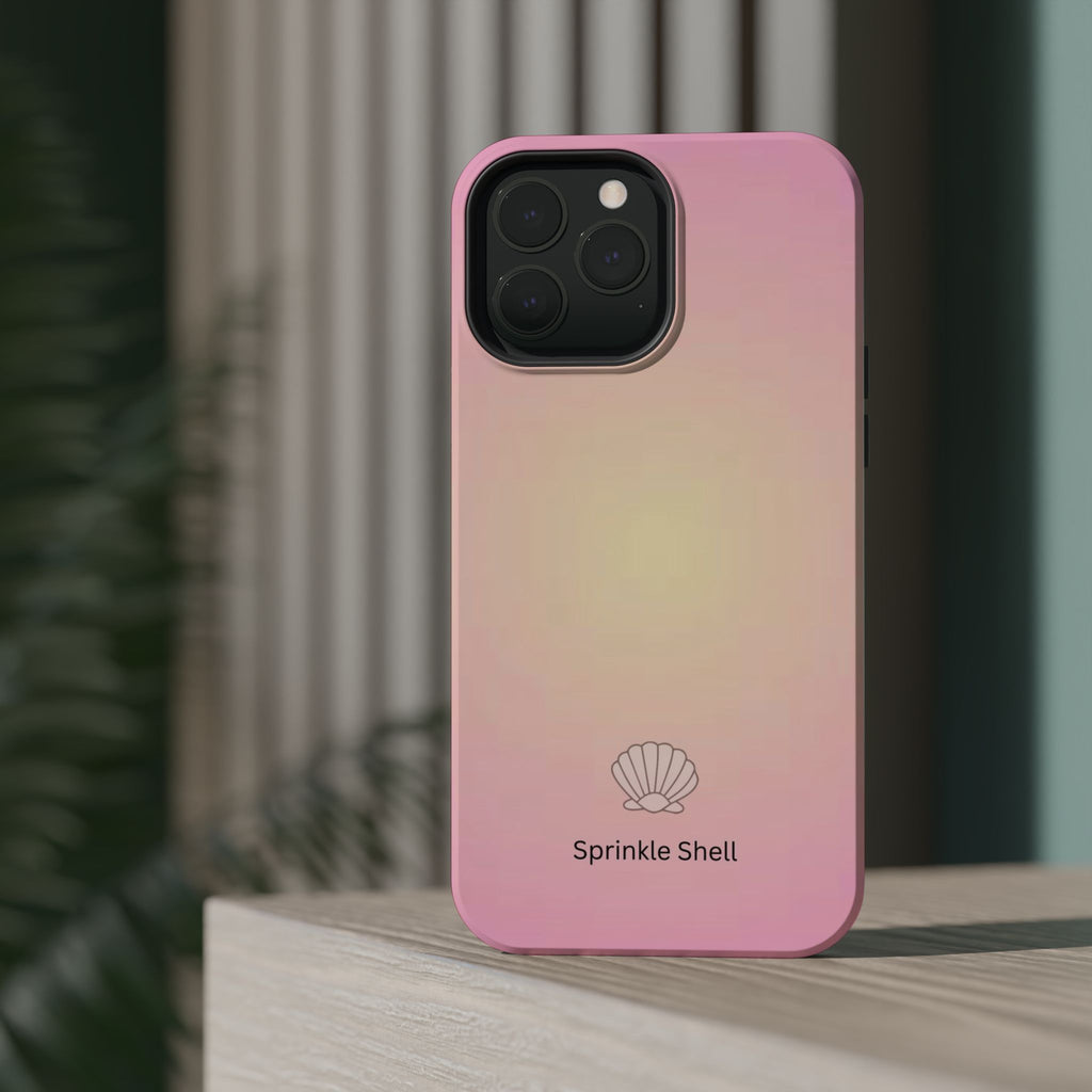 MagSafe light pink and yellow aura case