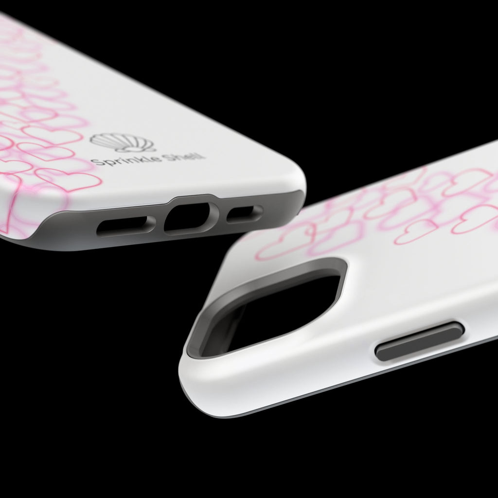 MagSafe pink hearts phone case