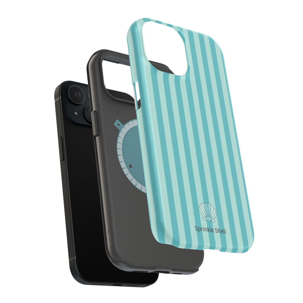 MagSafe teal striped case