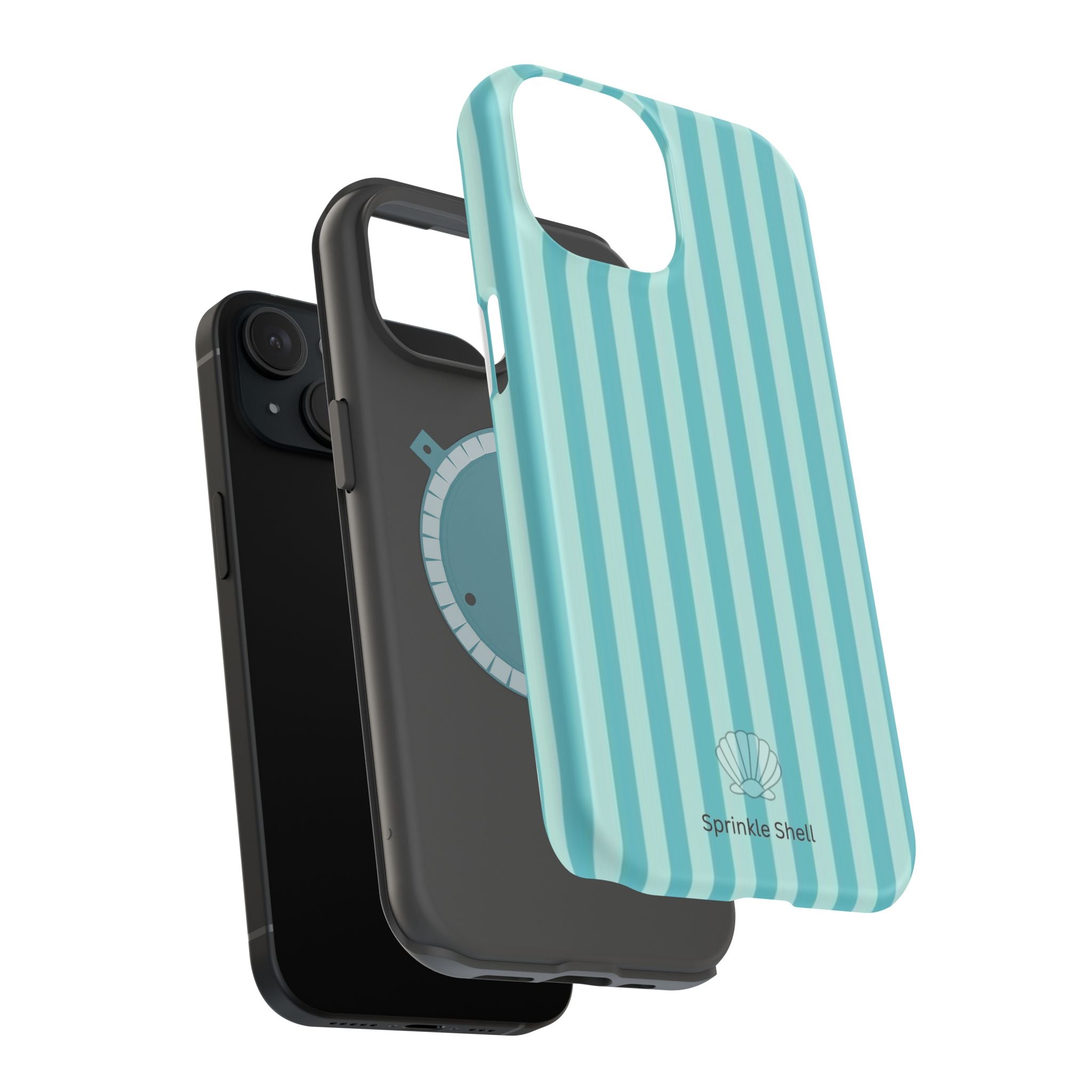 MagSafe teal striped case