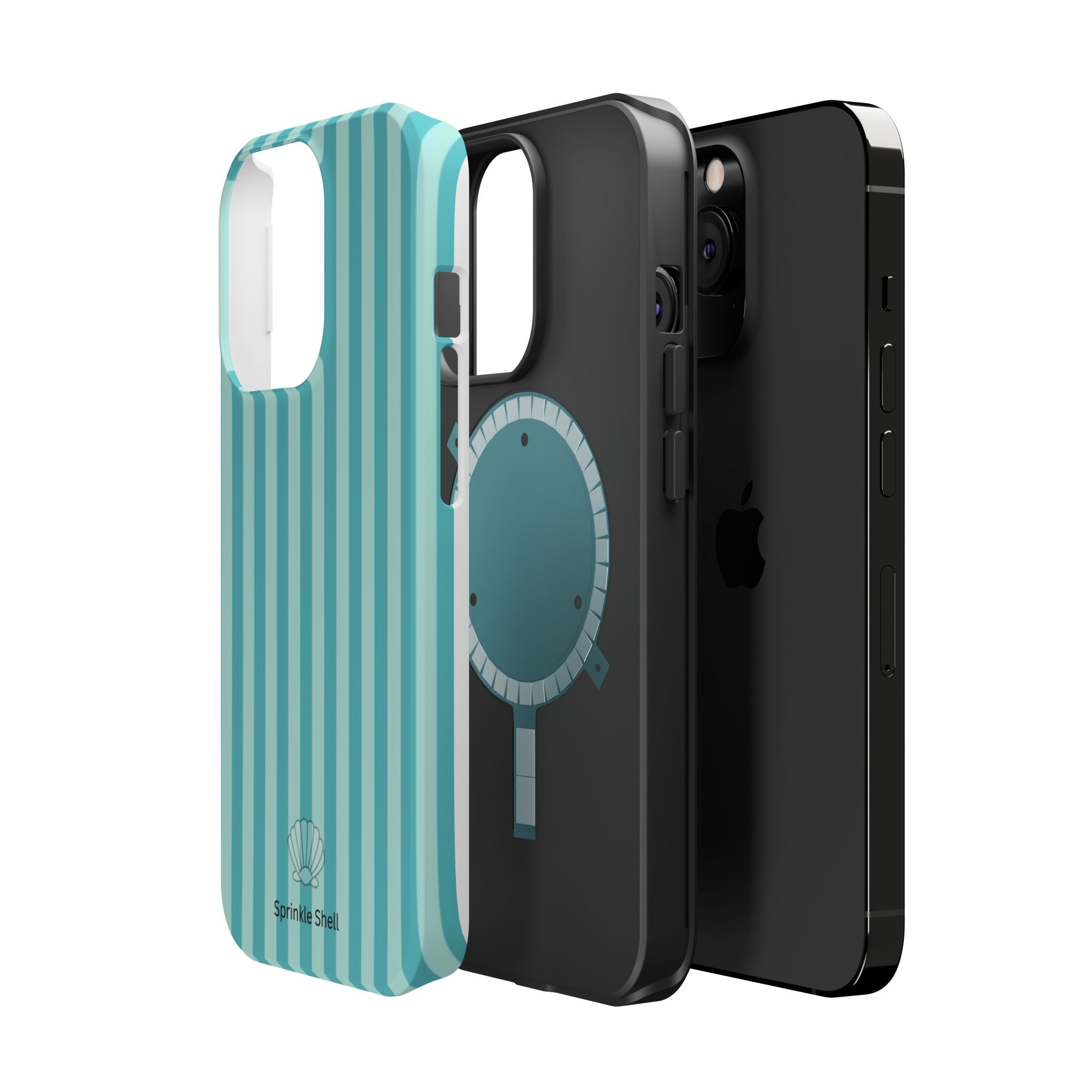 MagSafe teal striped case
