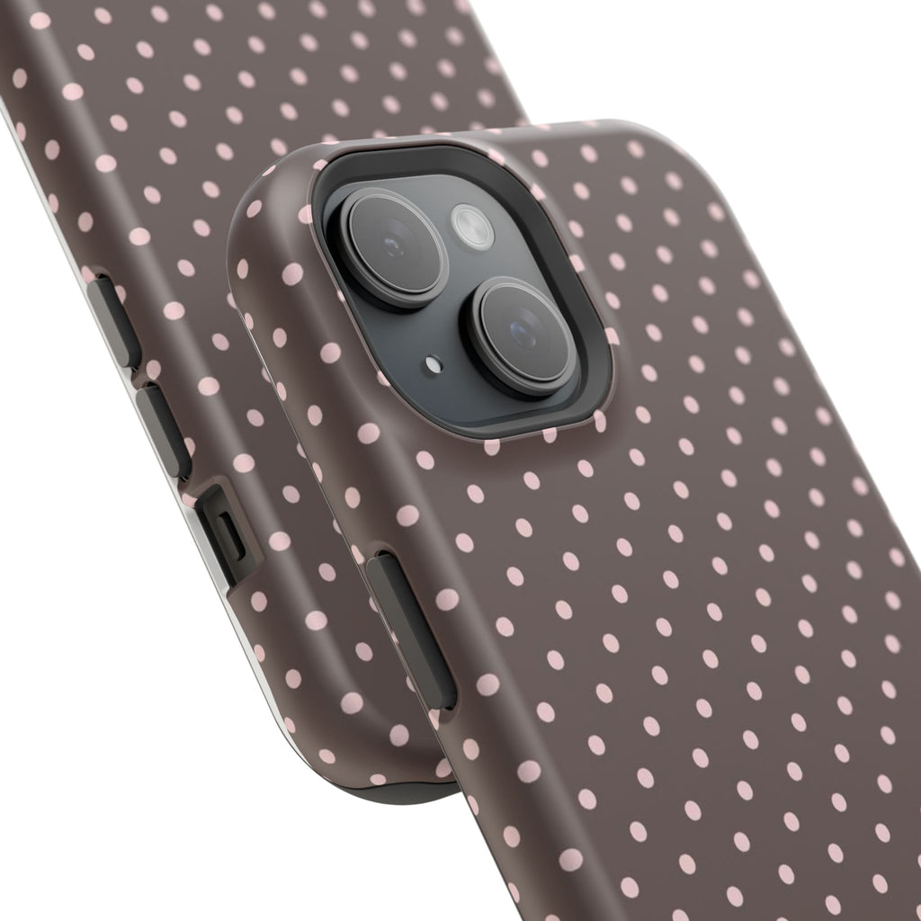 MagSafe Brown And Pink Polkadot Iphone Case