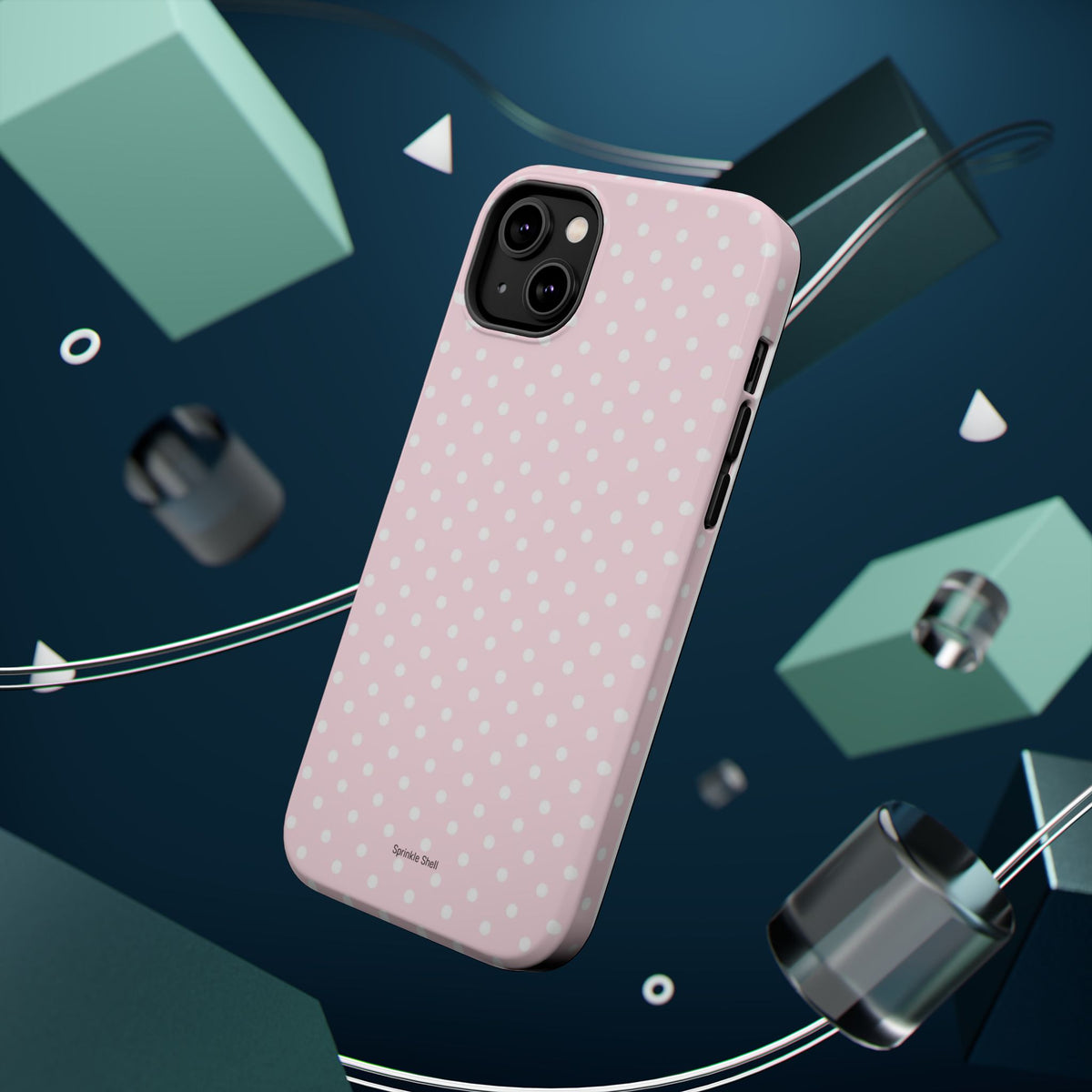 MagSafe light pink polka dots case